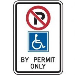 Disabled Park Permit, 30x45cm, Aluminum