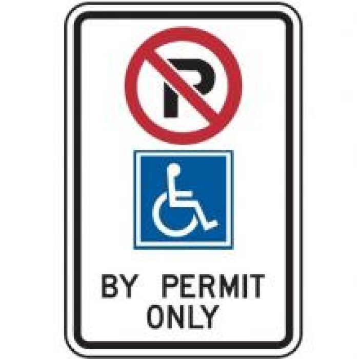 Disabled Park Permit, 30x45cm, Aluminum