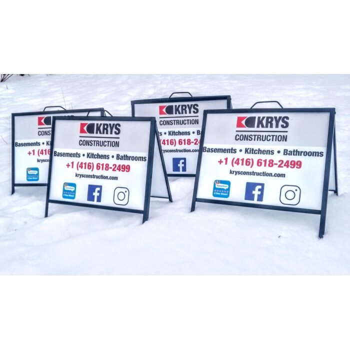 a-frame sign with insert