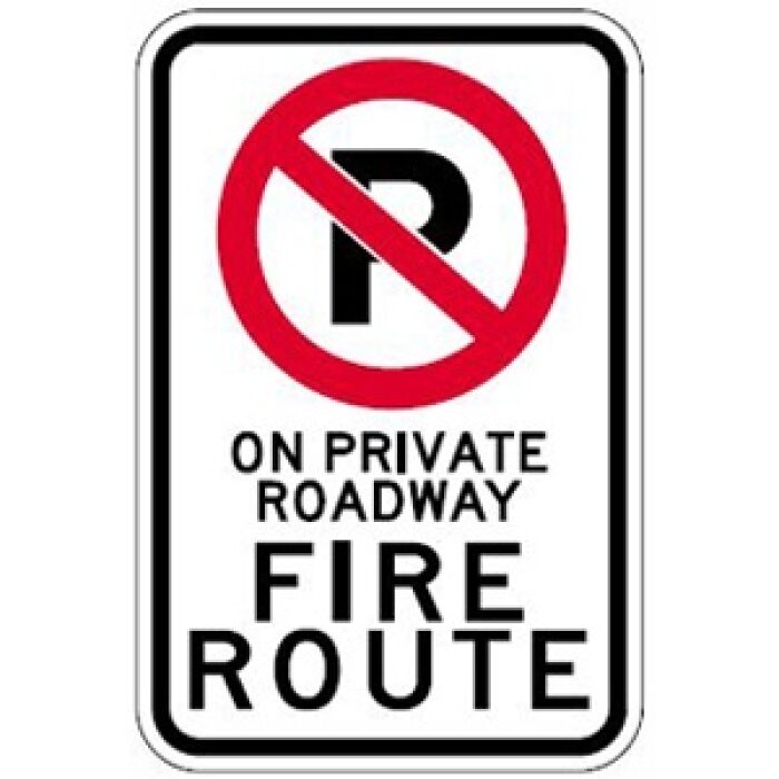 fire route sign
