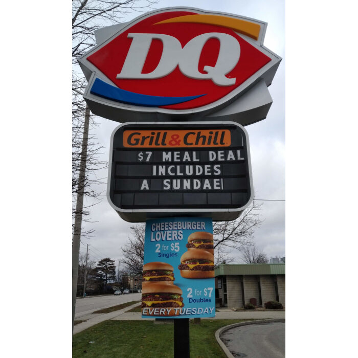 pole sign at dairy queen
