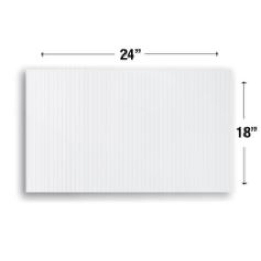 18″ x 24″ Blank Coroplast Corrugated Plastic Sheets Set of 10 pieces