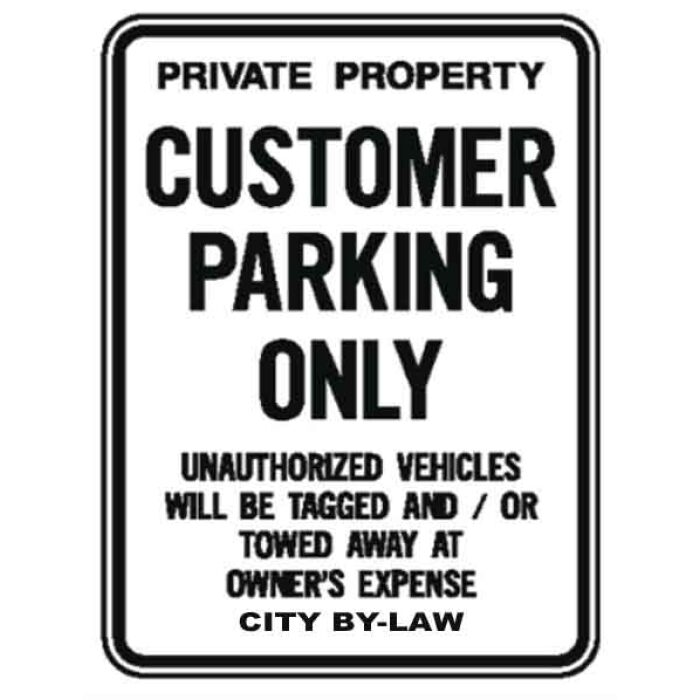 customer parking only