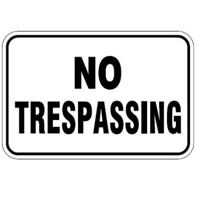 No Trespassing Horizontal Orientation