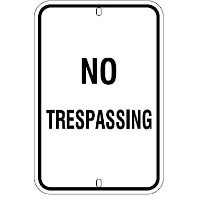 No Trespassing Vertical Orientation