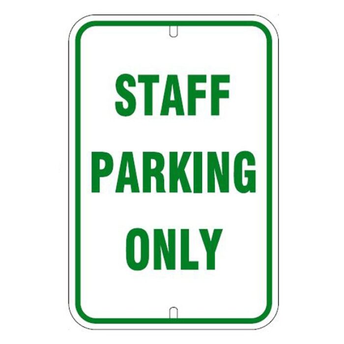 staff parking only